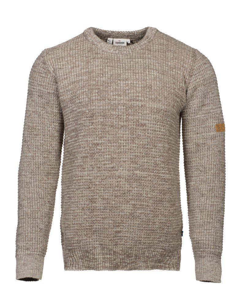 Ivanhoe Knitted in Sweden - NLS Petal male | wollen herentrui Birch Mouliné