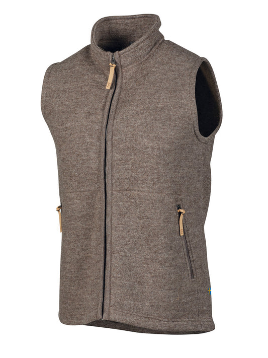 Ivanhoe Knitted in Sweden - NLS Barley Vest | wollen heren bodywarmer Nutmeg