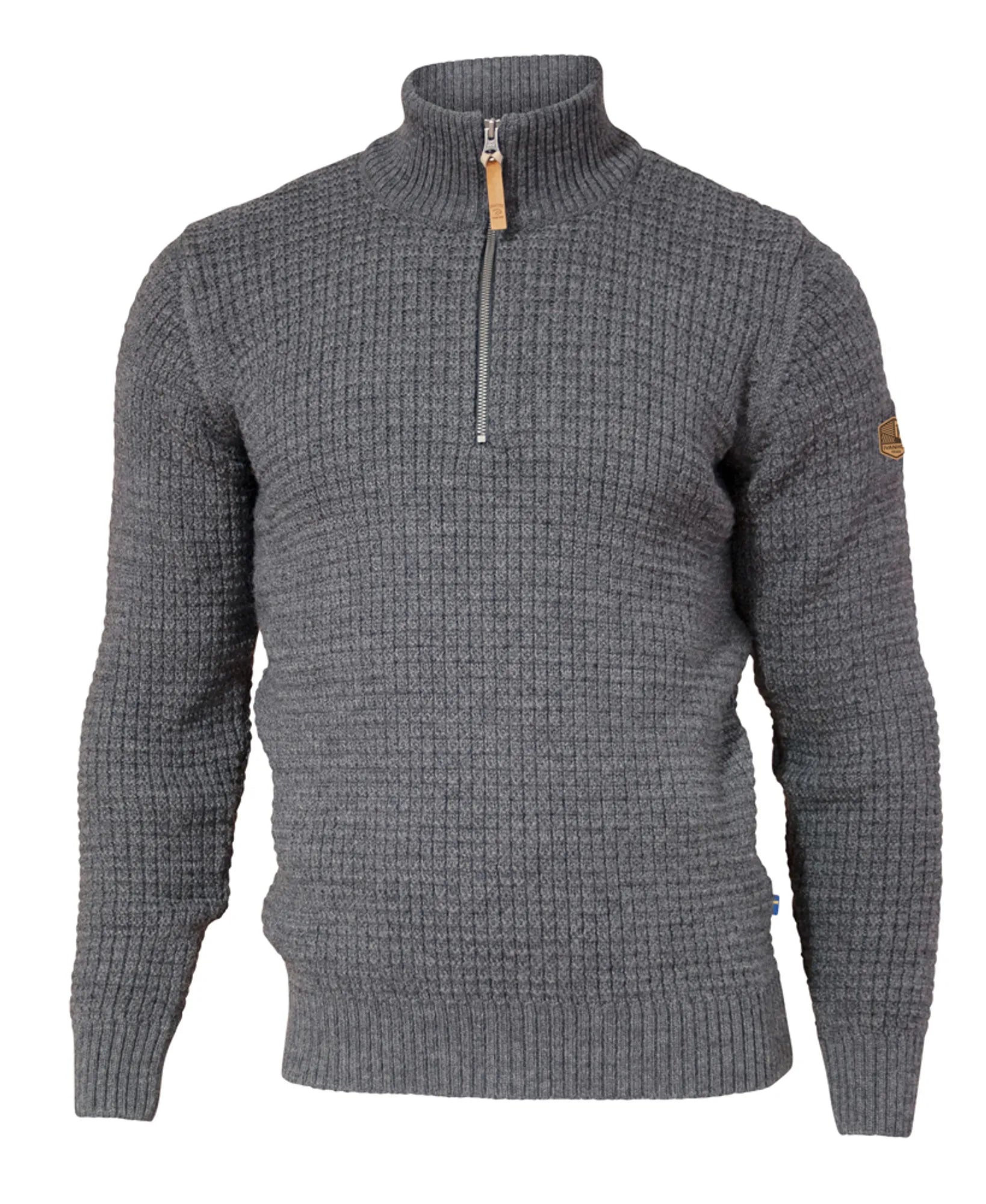 Ivanhoe Knitted in Sweden - Moritz HZ | wollen trui met rits Grey