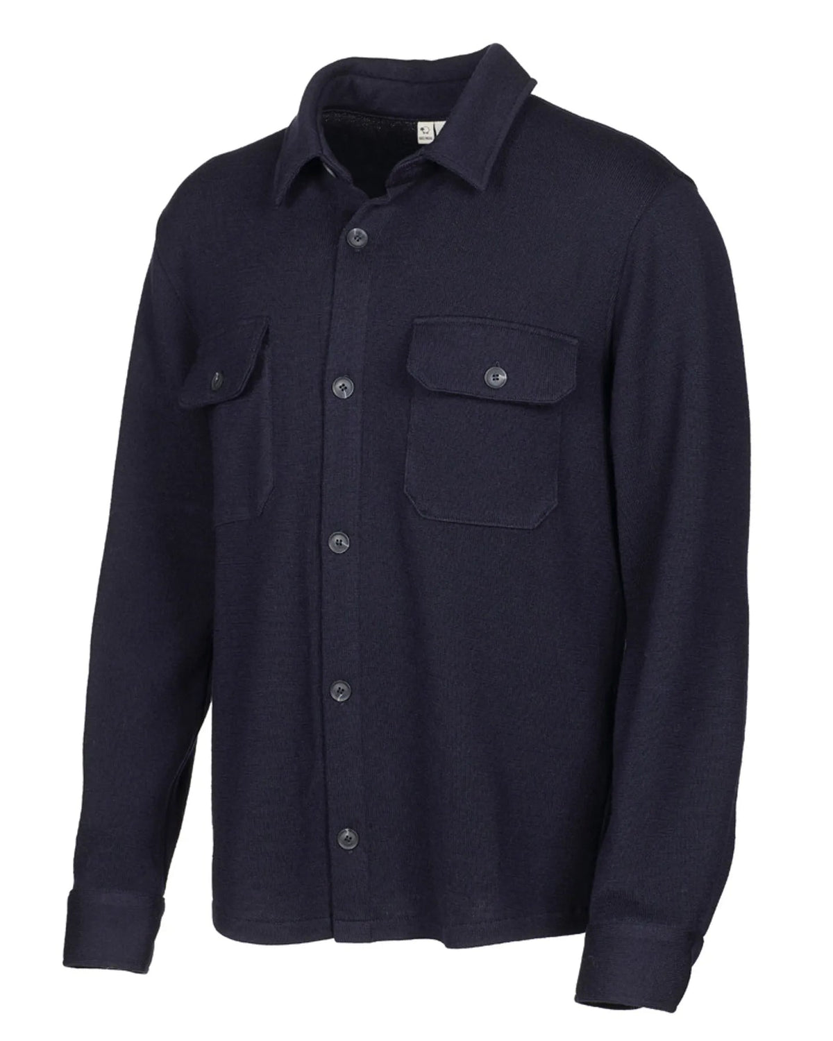Ivanhoe Knitted in Sweden - Grimstorp | wollen herenvest met knopen Navy