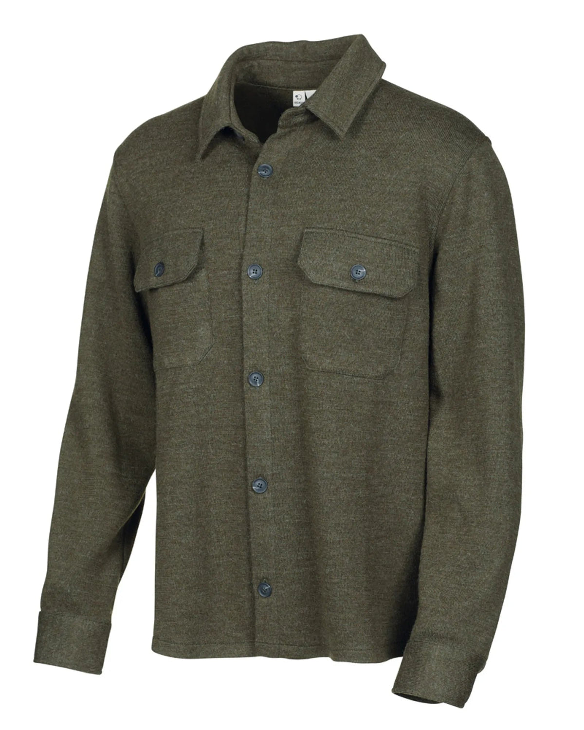 Ivanhoe Knitted in Sweden - Grimstorp | wollen herenvest met knopen Loden green