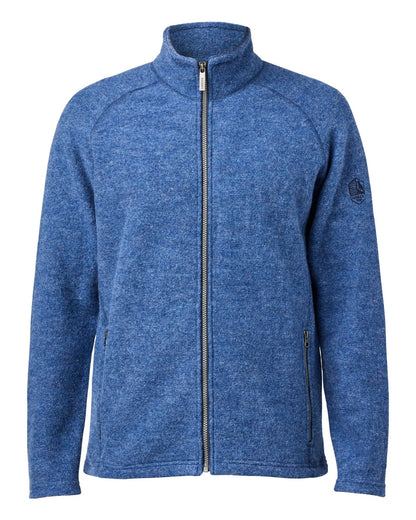 Ivanhoe Knitted in Sweden - Danny FZ | wollen herenvest met rits Denim