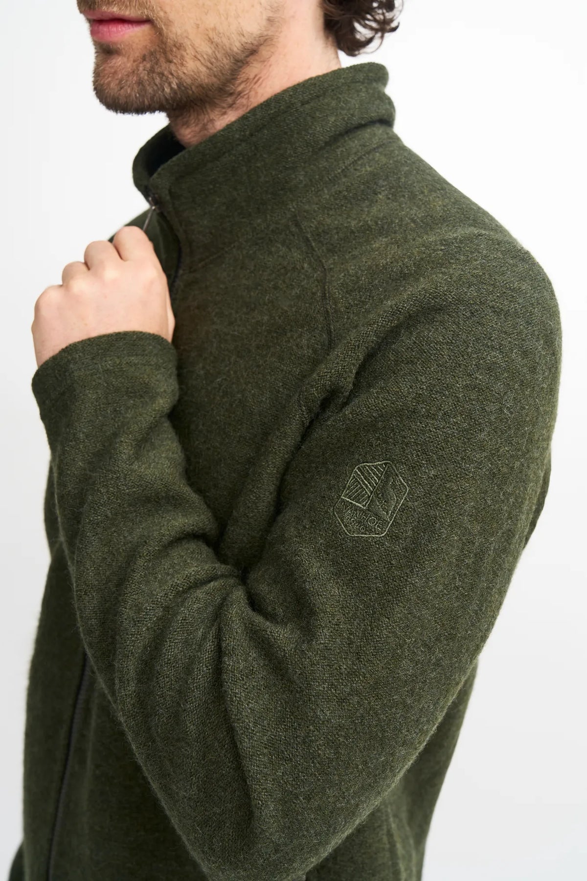 Ivanhoe Knitted in Sweden - Danny FZ | wollen herenvest met rits