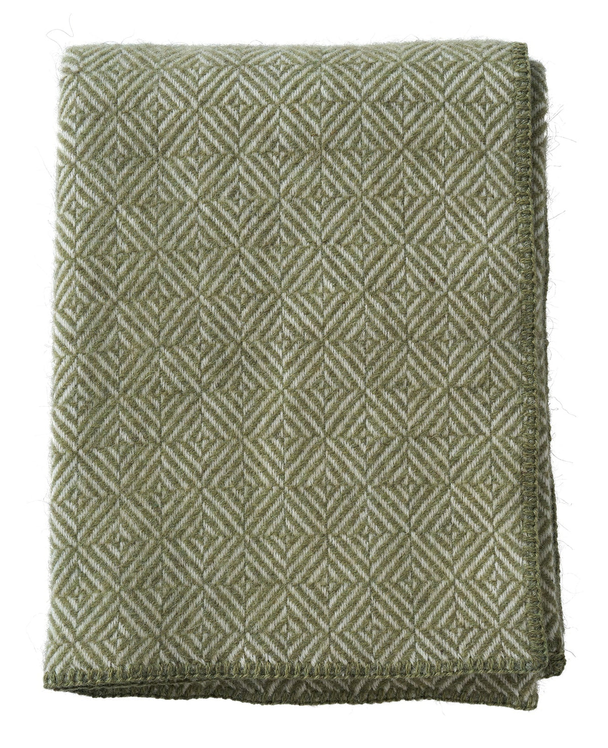 Klippan - Diamonds | wollen plaid Green 130x180 cm.