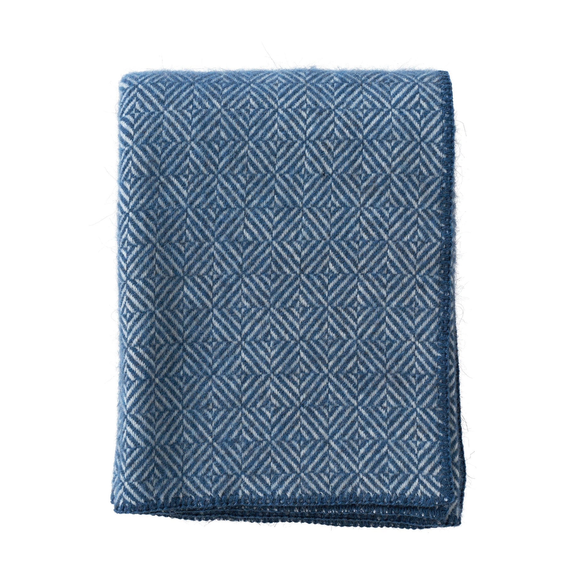Klippan - Diamonds | wollen plaid Sea blue