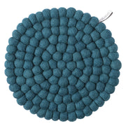 AVEVA - Trivet round Large | panonderzetter van wol Petrol