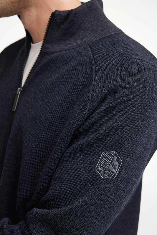 Ivanhoe Knitted in Sweden - Henry FZ WB | windbreaker van wol