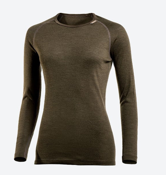 Woolpower - Crewneck LITE | wollen thermoshirt Pine green