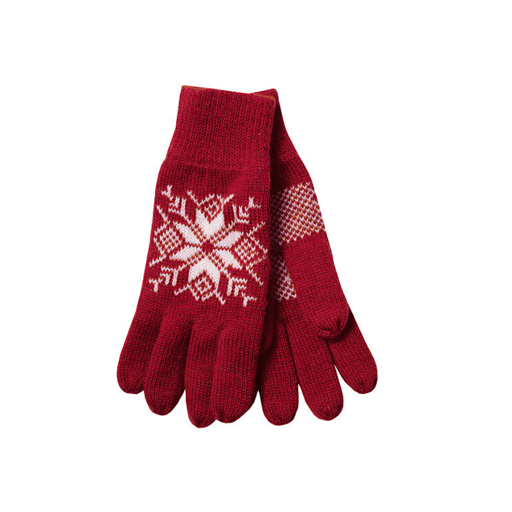 Norlender - Snowflake gloves | wollen handschoenen Red