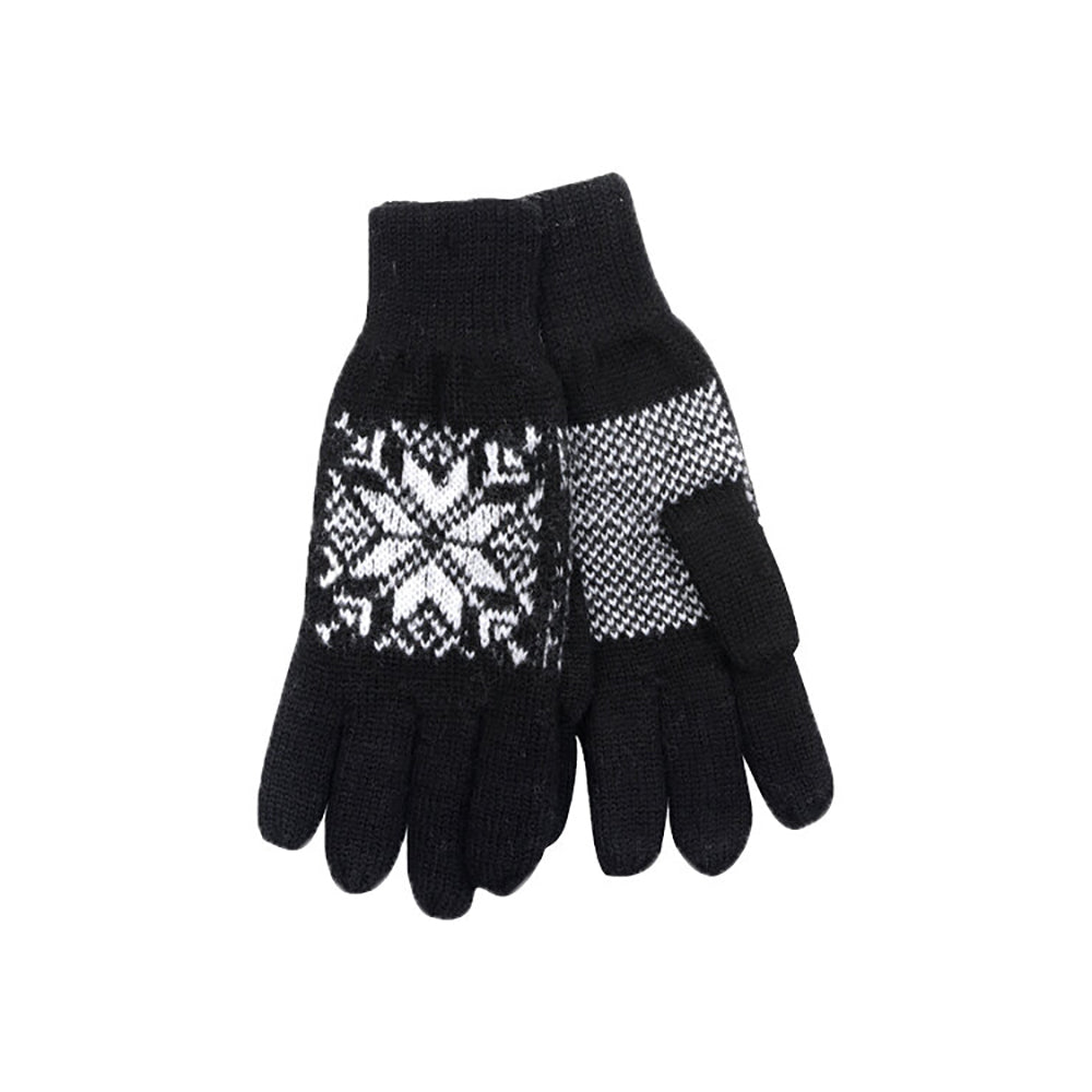 Norlender - Snowflake gloves | wollen handschoenen Black