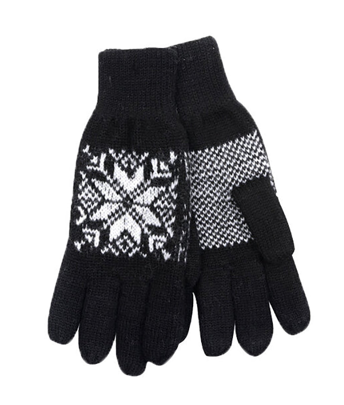Norlender - Snowflake gloves | wollen handschoenen Black