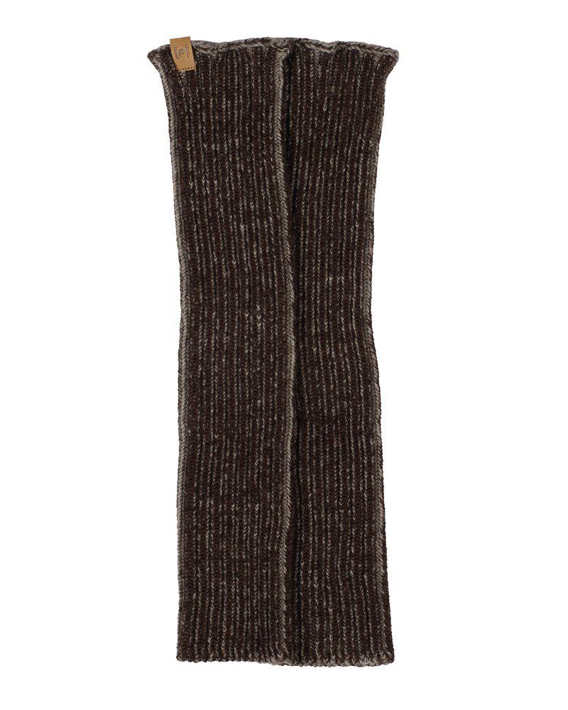 Ivanhoe Knitted in Sweden - NLS leg warmers | wollen beenwarmers Chocolate Mouliné