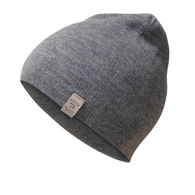 Ivanhoe Knitted in Sweden - Junior uni hat Slim | kindermuts van merinowol Grey