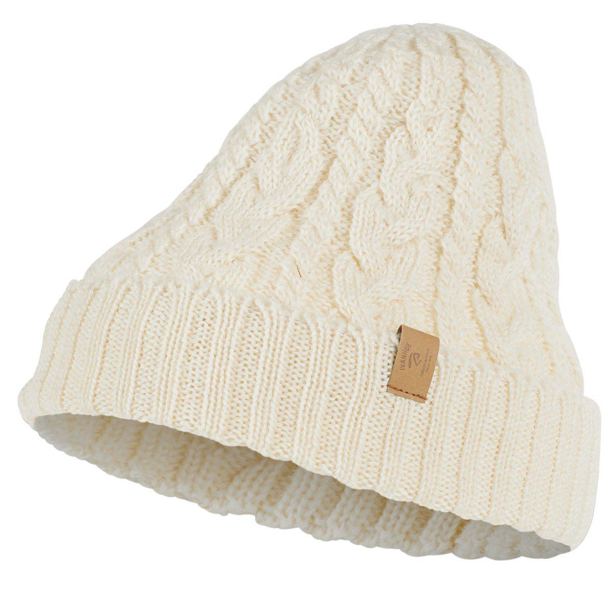 Ivanhoe Knitted in Sweden - NLS Cable hat | wollen muts Natural white