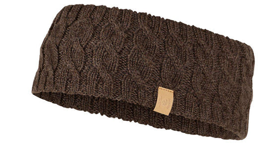 Ivanhoe Knitted in Sweden - NLS Cable headband | wollen hoofdband Coffee bean