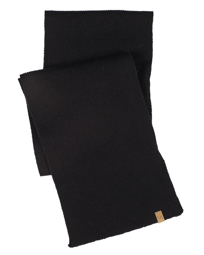 Ivanhoe Knitted in Sweden - Vide scarf | wollen sjaal Black