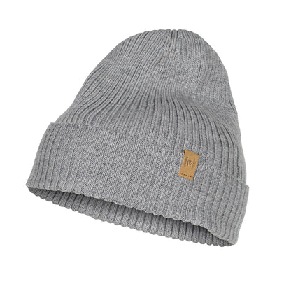 Ivanhoe Knitted in Sweden - Gelu hat | muts van merinowol Grey marl