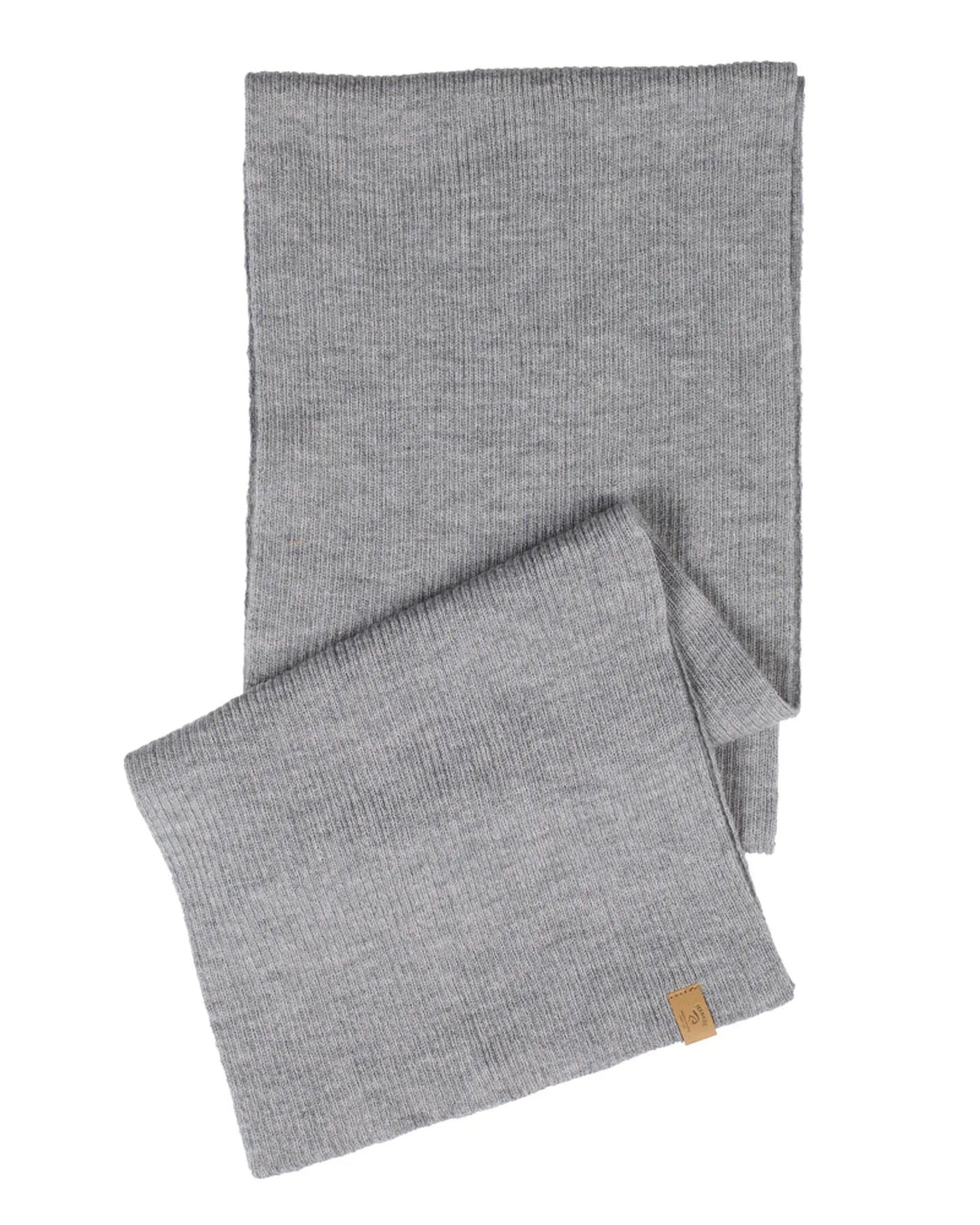 Ivanhoe Knitted in Sweden - Gelu scarf | sjaal van merinowol Grey marl