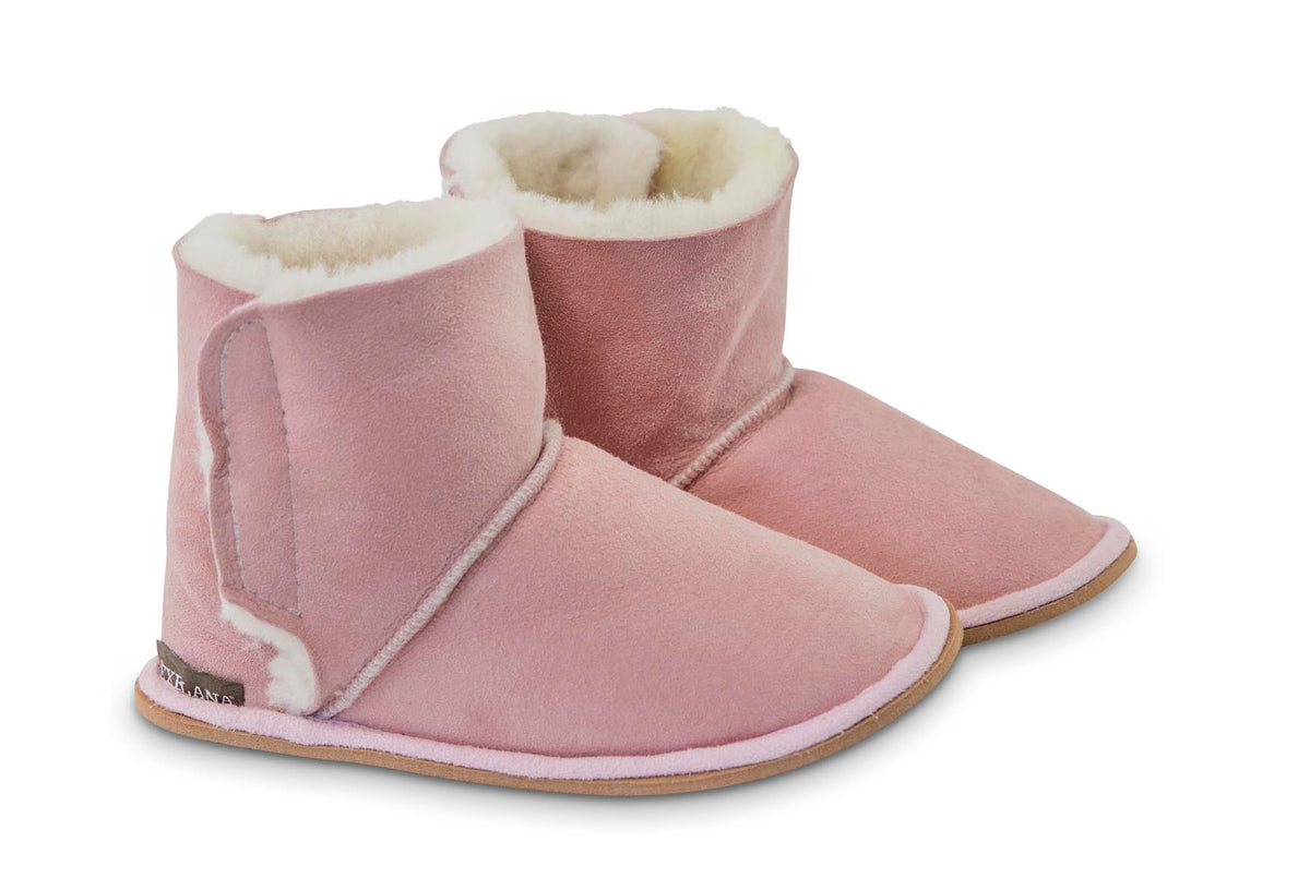 Texelana Marel | kinderpantoffel van schapenvacht Roze
