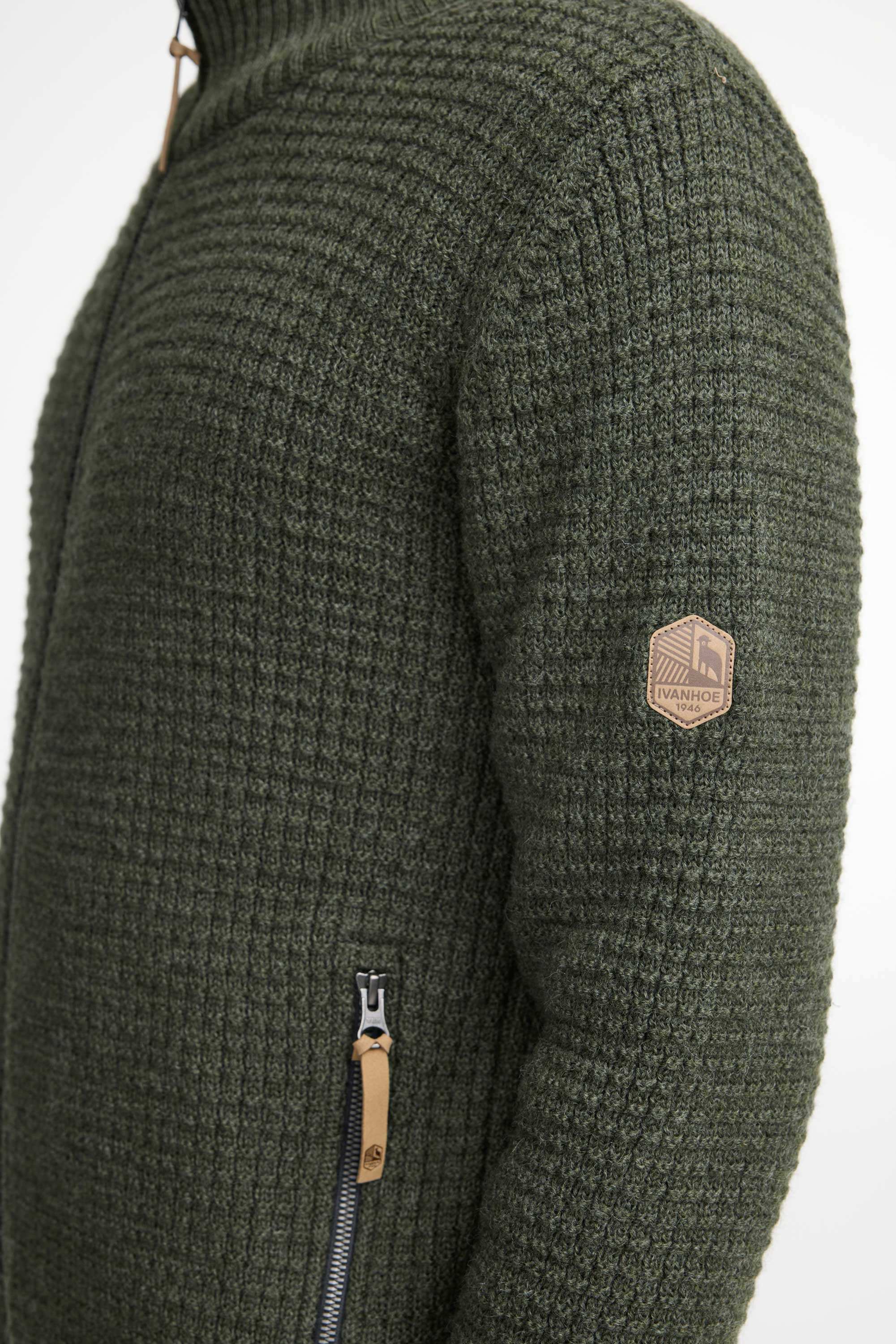 Ivanhoe Knitted in Sweden - Moritz FZ | wollen herenvest met rits