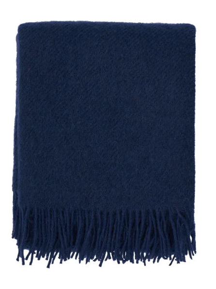 Klippan - Gotland | plaid van Gotland wol Navy 130x200 cm.