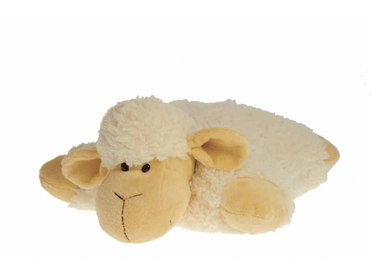 Gerkimex - Pluche knuffelkussen schaap | knuffel schaap Wit naturel