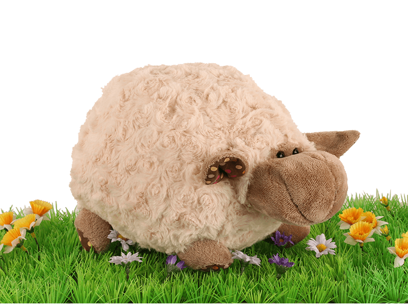 Gerkimex - Pluche schaap soft curly 25cm | knuffel schaap Wit