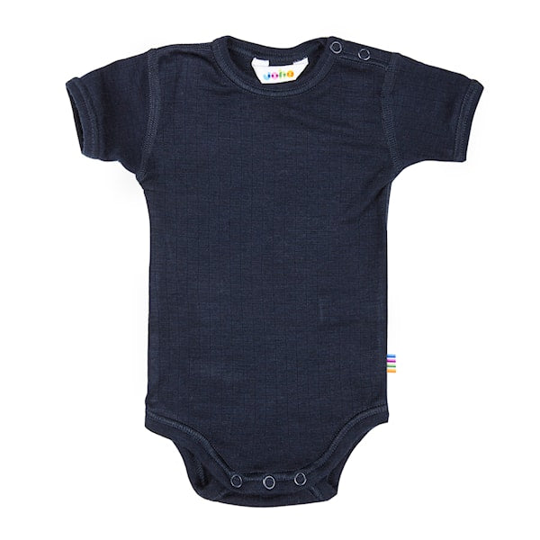 Joha - Wollen romper met korte mouwen | merinowol Navy