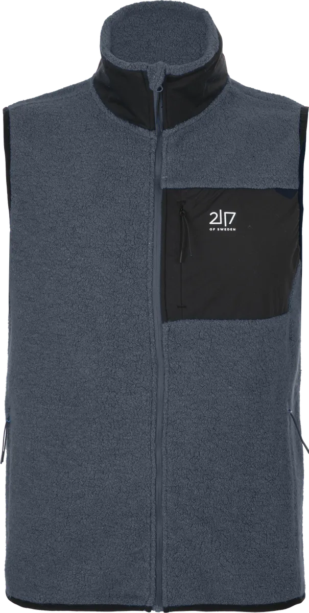 2117 of Sweden - Skord Pile vest | wollen heren bodywarmer Midnight