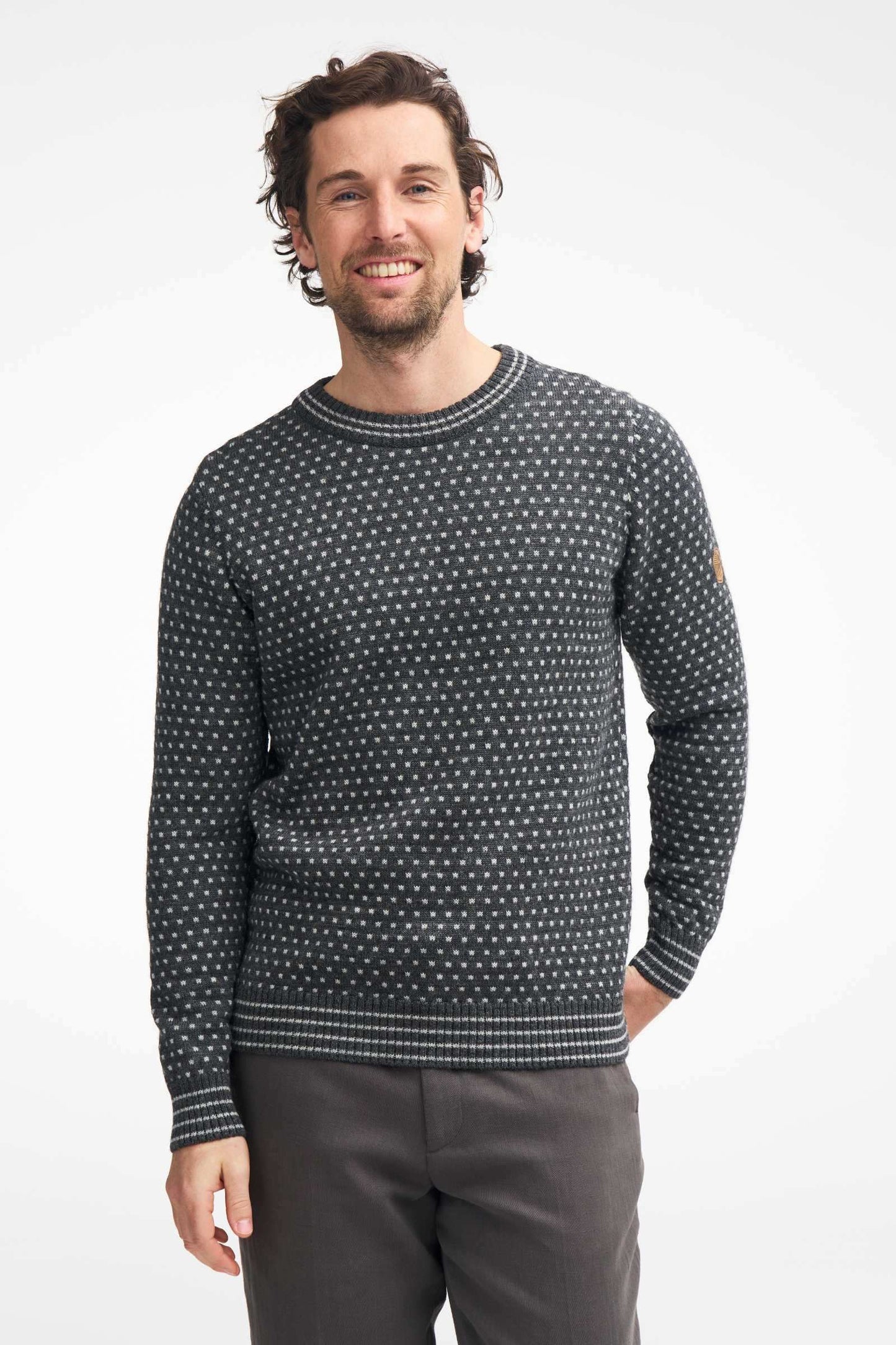 Ivanhoe Knitted in Sweden - Sverre crewneck | knitted wool men's sweater