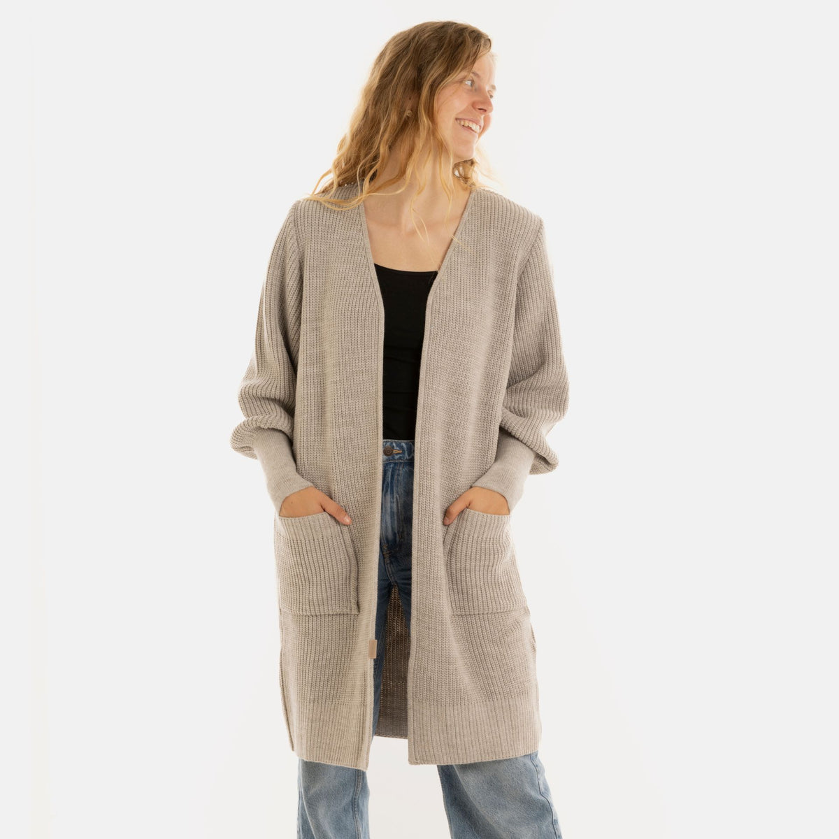 Knit Factory - Patty | lang gebreid damesvest