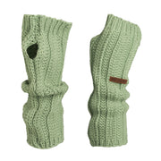 Knit Factory - Nica Armwarmers | gebreide polswarmers Sage Green