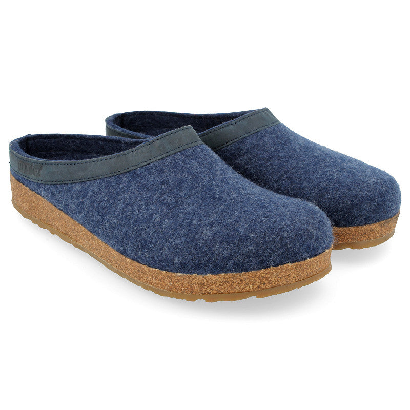 Haflinger - Grizzly Torben | instappantoffel met kurk zool Jeans