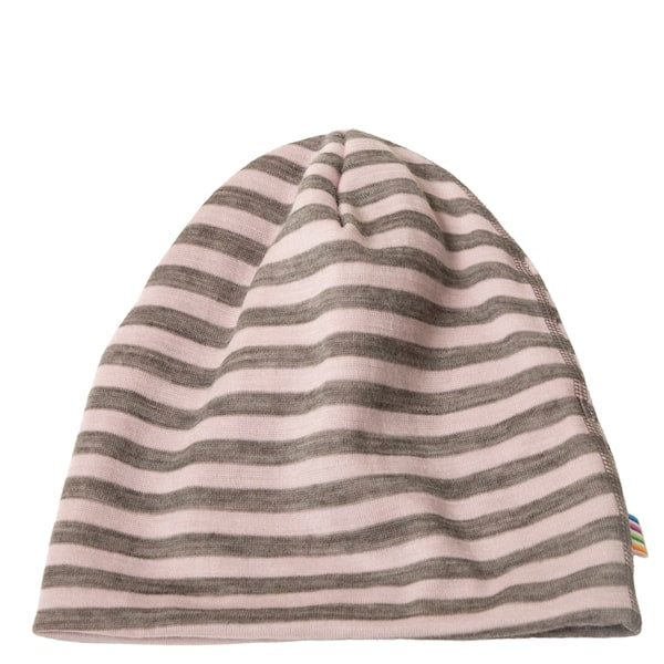 Joha - Baby hat double - stripe | gestreept wollen babymutsje Pink