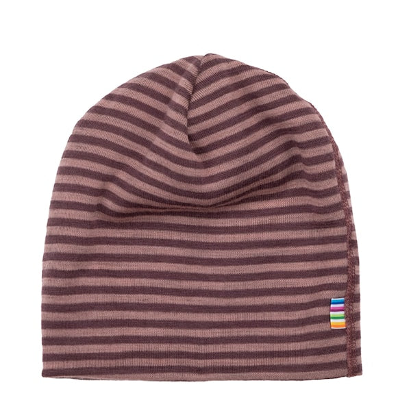 Joha - Baby hat double - stripe | gestreept wollen babymutsje Rose