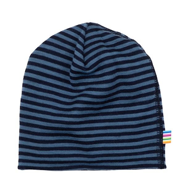 Joha - Baby hat double - stripe | gestreept wollen babymutsje Blue