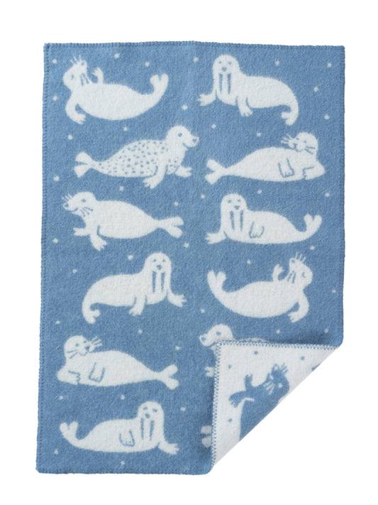 Klippan - Seal | crib blanket made of eco-wool