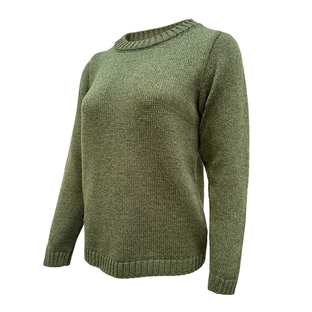 Aran Woollen Mills - B150 | damestrui van soft merinowol Green