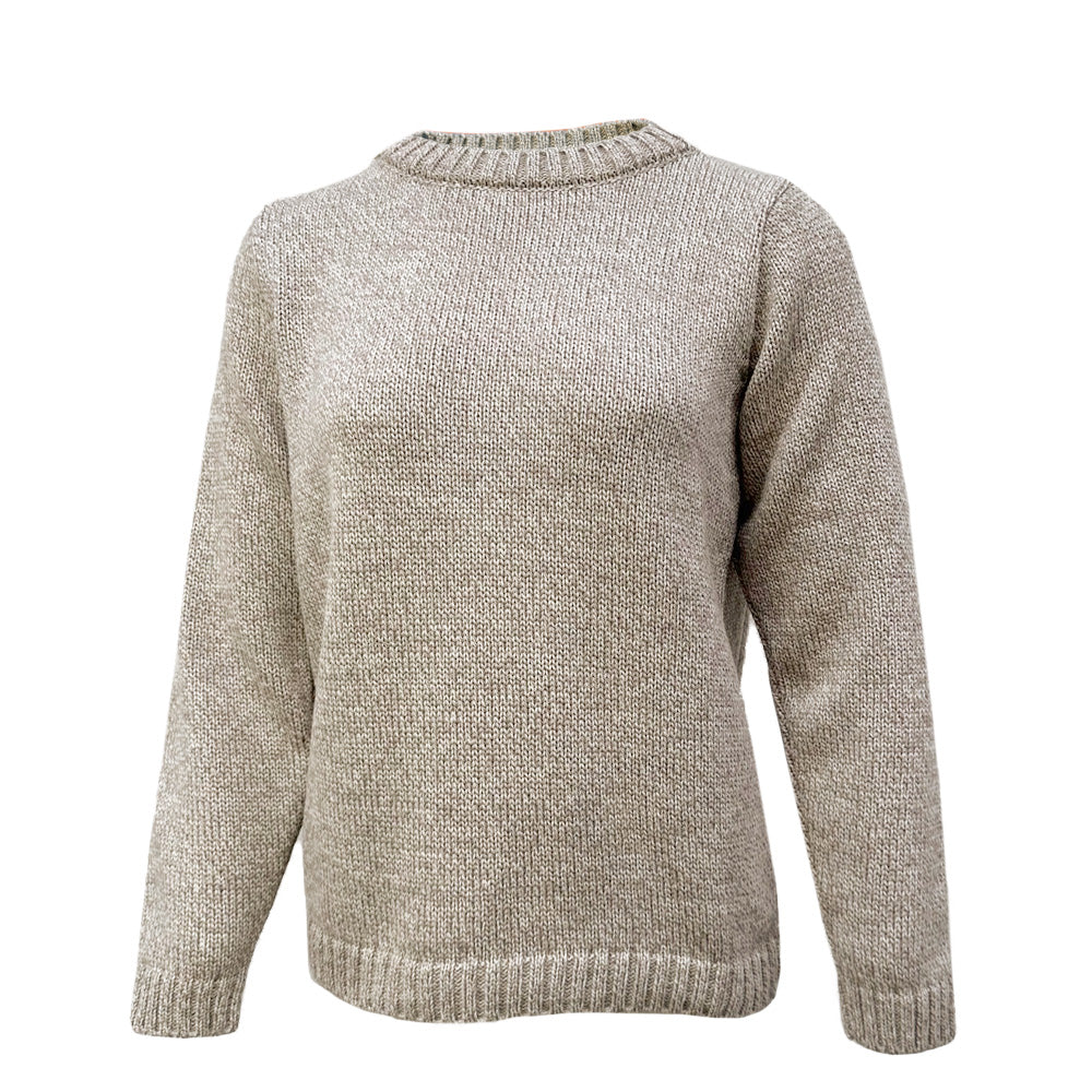 Aran Woollen Mills - B150 | damestrui van merinowol Oatmeal - 371