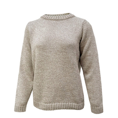 Aran Woollen Mills - B150 | damestrui van merinowol Oatmeal - 371