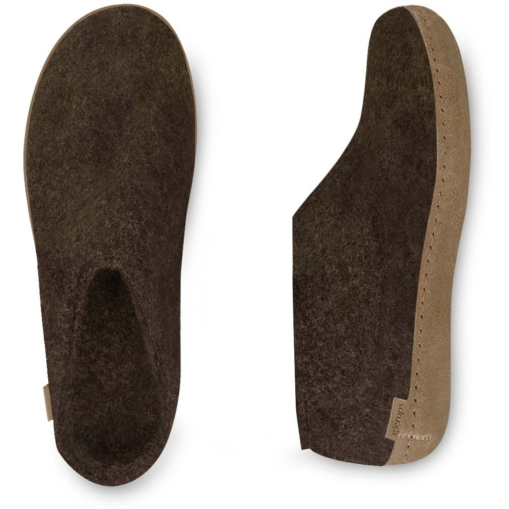 Glerups | schoen met leren zool - chestnut