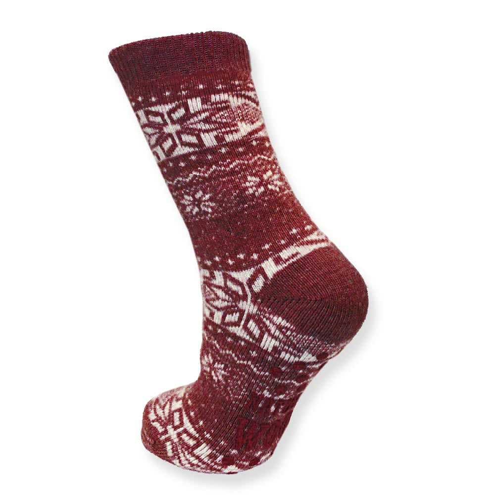 Apollo | antislip kindersokken met Noors patroon Bordeaux