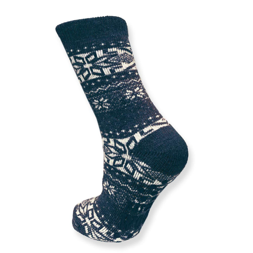 Apollo | antislip kindersokken met Noors patroon Navy