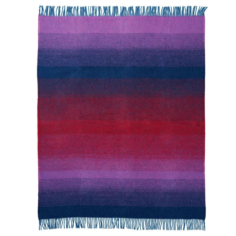 Klippan - Aurora \ 100% lamswollen plaid Purple Blue