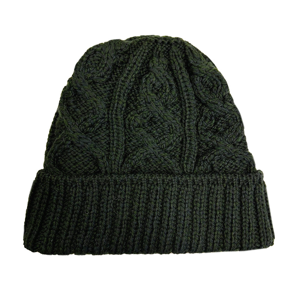 Aran Woollen Mills - B413 | wollen muts Seaweed green - 701