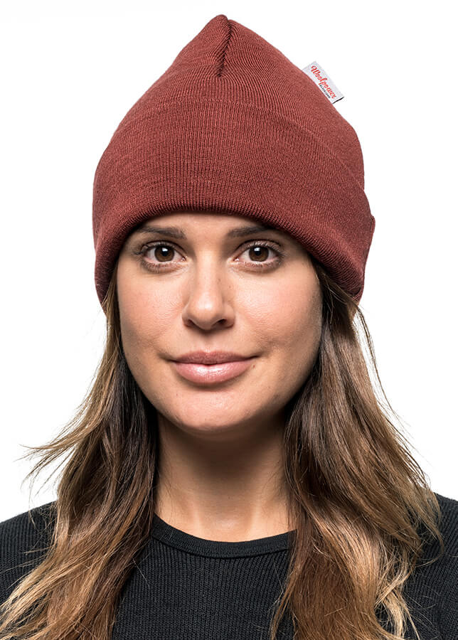 Woolpower - Beanie Classic | muts van merinowol Autumn red
