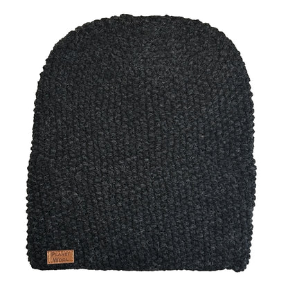 Planet Wool - Beanie Barley | wollen muts Antracite