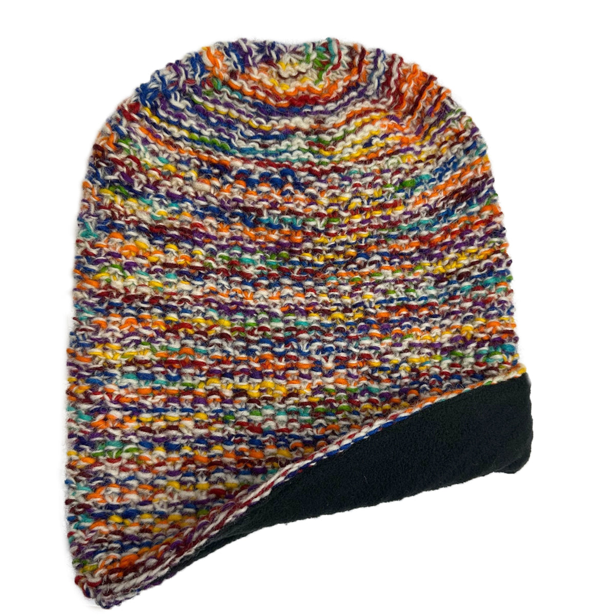 Planet Wool - Beanie long | wollen muts met fleecevoering Disco