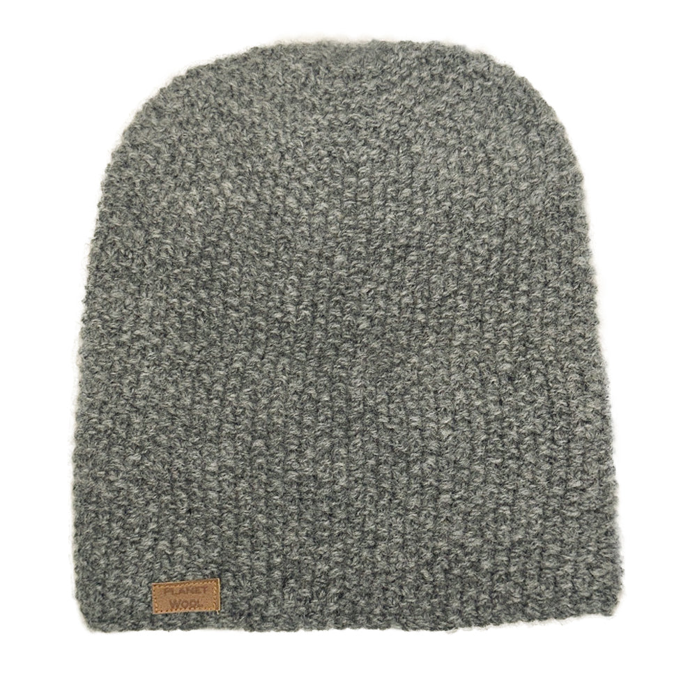Planet Wool - Beanie Barley | wollen muts Grey