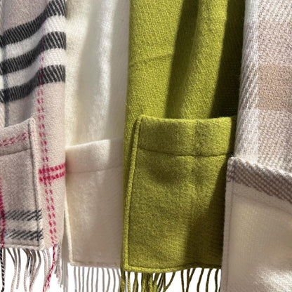 Belpo - Scarf pockets | grote wollen sjaal met zakken